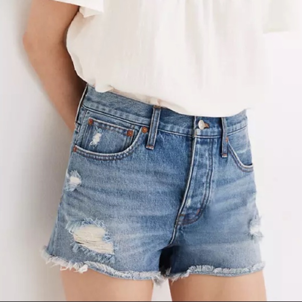 NWT Madewell Relaxed Denim Shorts Homecrest Wash